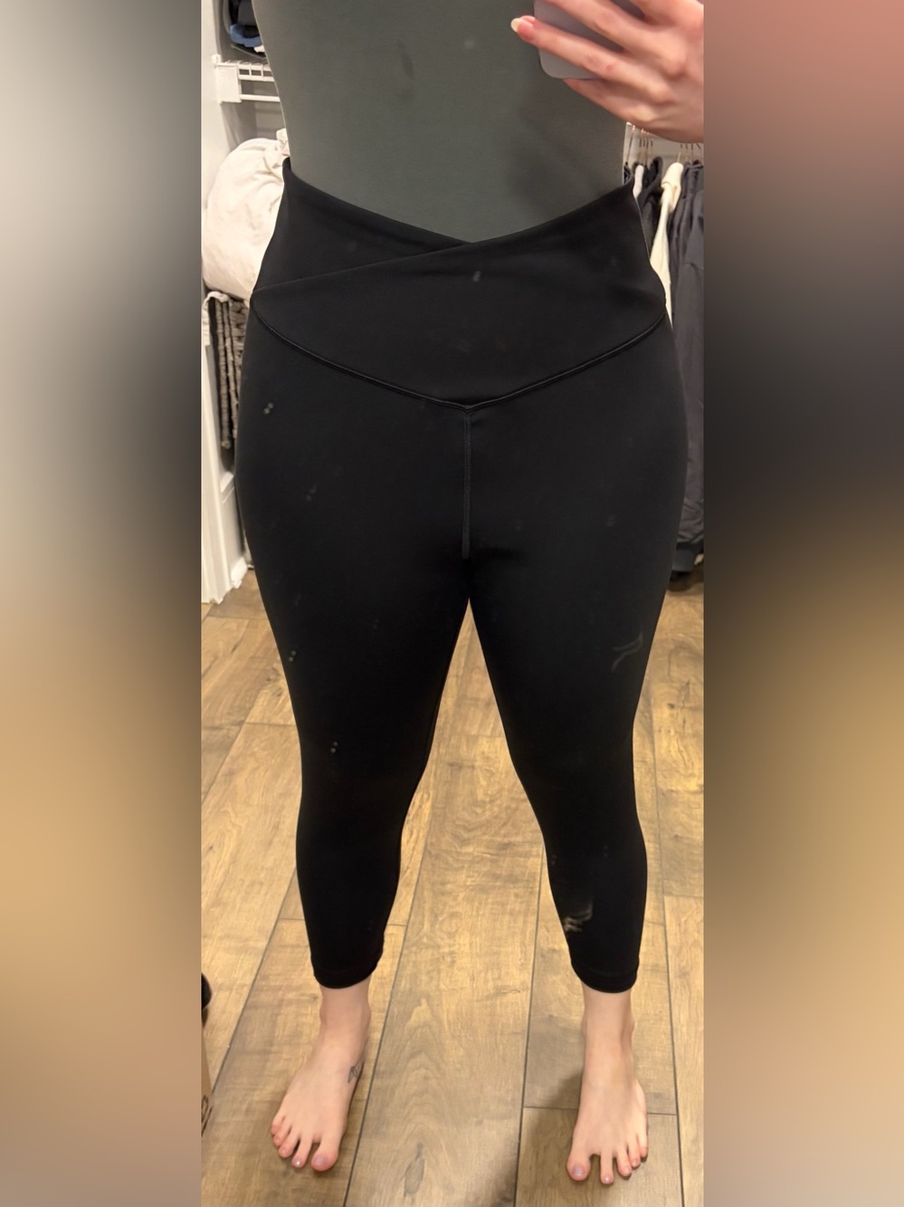 Victoria's Secret Black High-Waist V-Crossover Leggings